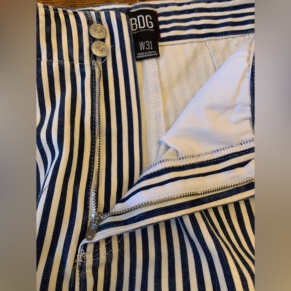 BDG Urban outfitters shorts, denim striped jean shorts , high waisted - Picture 9 of 9